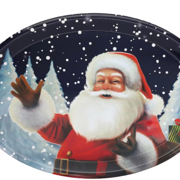 Oval Christmas Platters Plastic Serving Tray Food Appetizers Set of 4 NEW - Picture 7 of 9